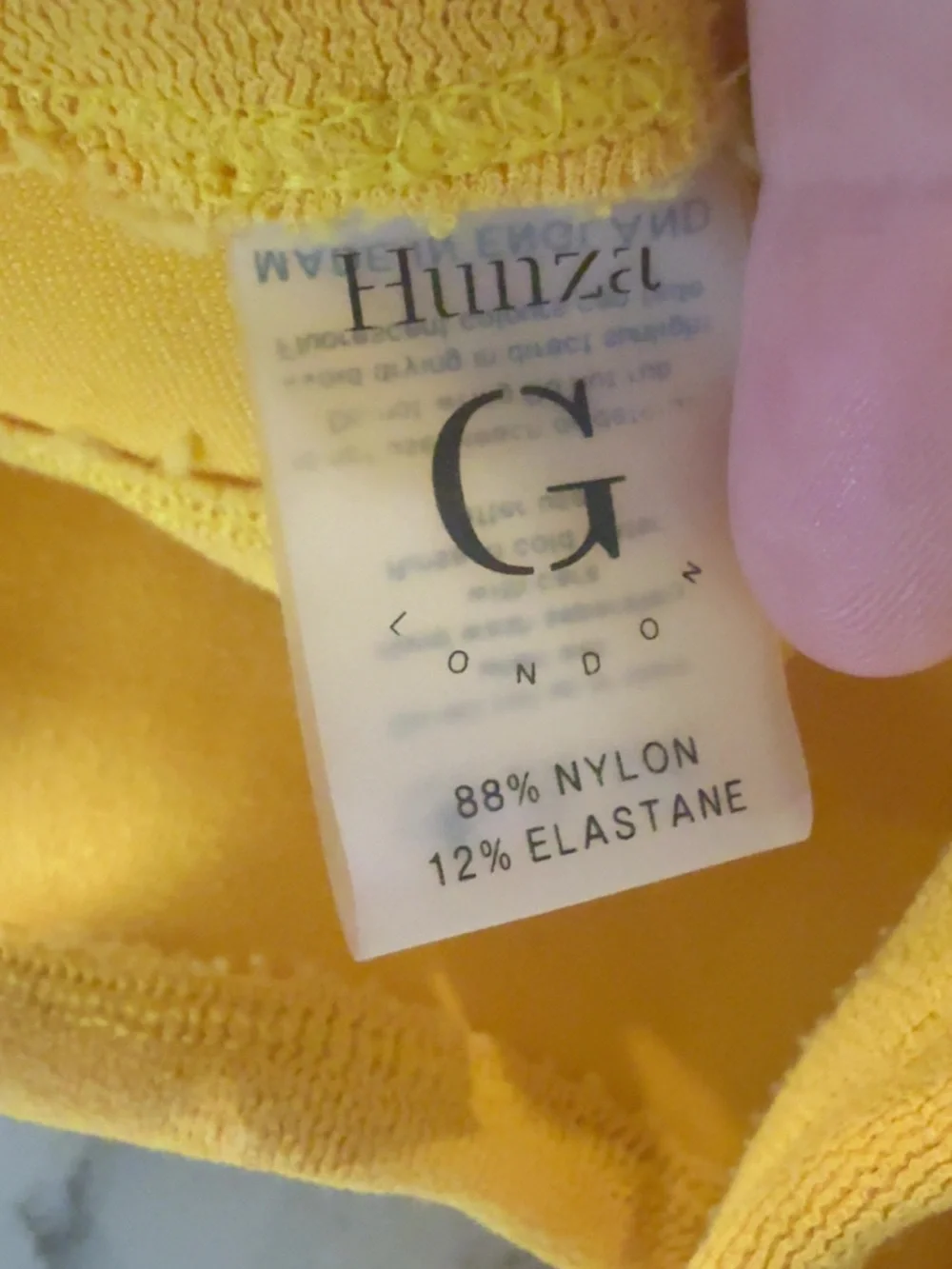 Hunza G Mustard Yellow Bikini Set